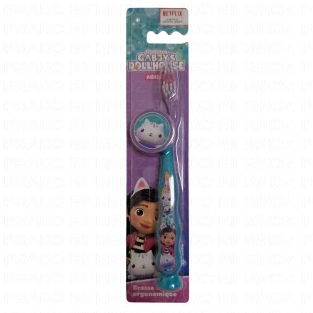 TINOKOU Brosse à dent ergonomique avec capuchon (gabby's dollhouse)
