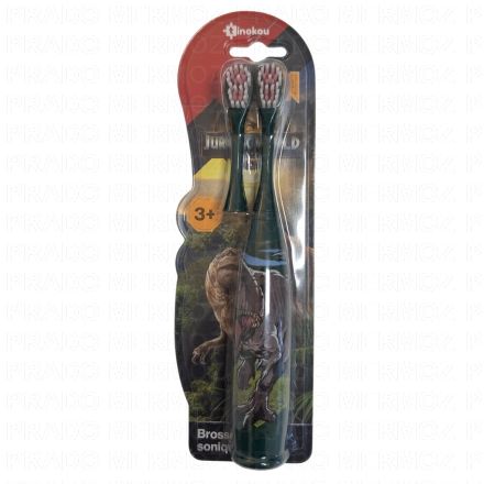 TINOKOU Brosse à dents électrique+ 1 brossette rotative offerte (jurassic world)