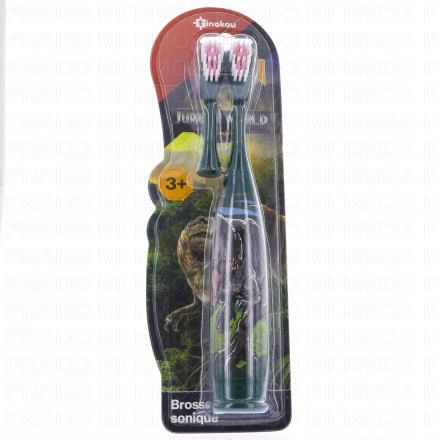 TINOKOU Brosse &agrave; dents &eacute;lectrique+ 1 brossette rotative offerte (jurassic world)