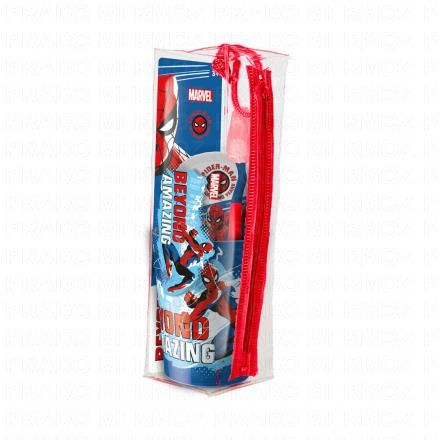 MR.WHITE Trousse brosse &agrave; dents, dentifrice, tasse (spiderman)