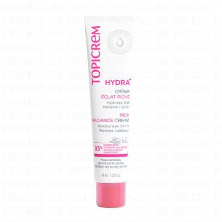 TOPICREM Hydra+ Cr&egrave;me hydratante &eacute;clat riche 40ml
