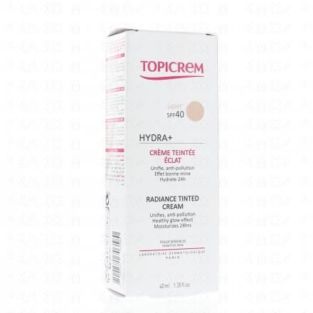 TOPICREM Hydra+ Cr&egrave;me teint&eacute;e &eacute;clat light SPF40 40ml