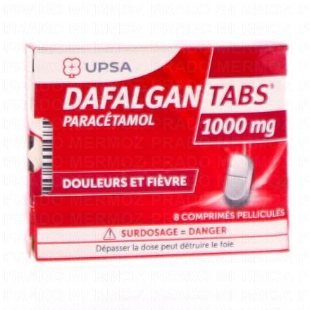 UPSA Dafalgantabs 1000mg x8comprimés