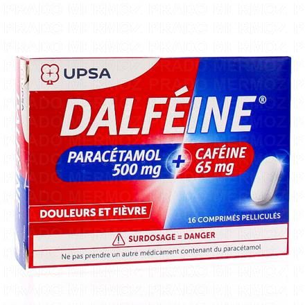 DALFEINE Paracétamol 500mg Caféine 65mg x16 comprimés UPSA