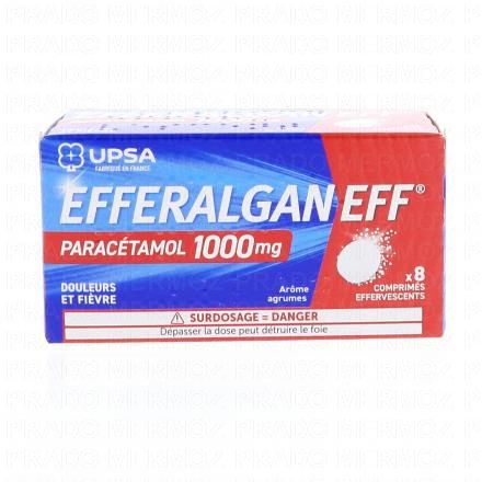 UPSA EFFERALGAN 1000 mg comprimé effervescent agrumes x8 comprimés