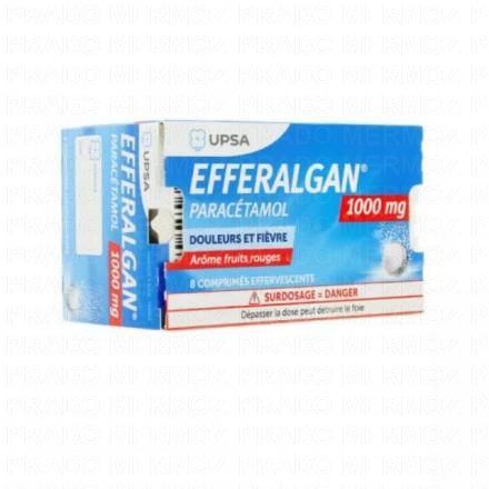 EFFERALGAN 1000 mg UPSA, comprimé effervescent agrumes x8 comprimés