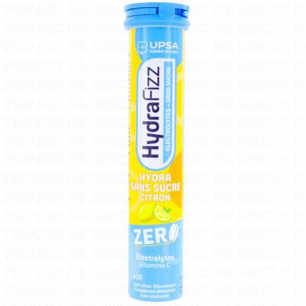 UPSA Hydrafizz Hydra Sans Sucre Go&ucirc;t Citron x16 Comprim&eacute;s