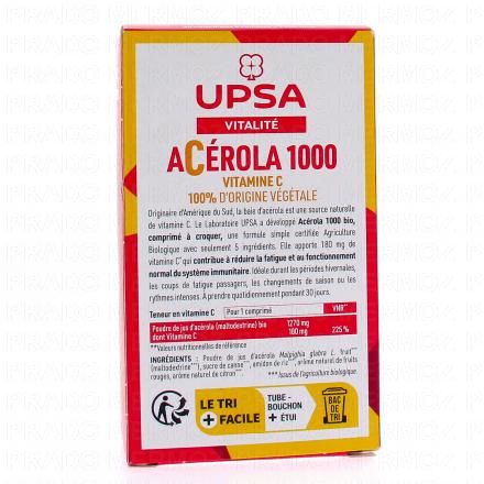 UPSA Vitalité Acérola 100 bio x30 comprimés à croquer