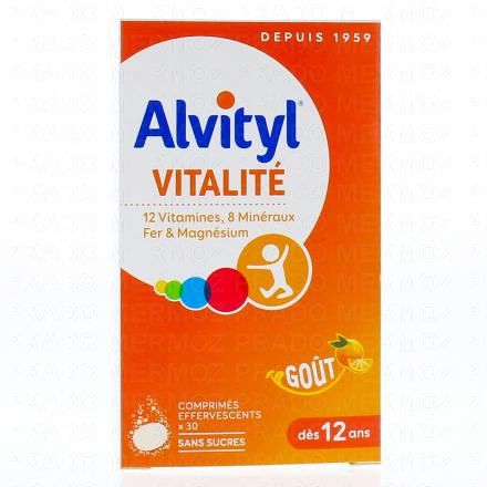 ALVITYL Vitalité - Effervescent goût Orange sans sucres x30 comprimés
