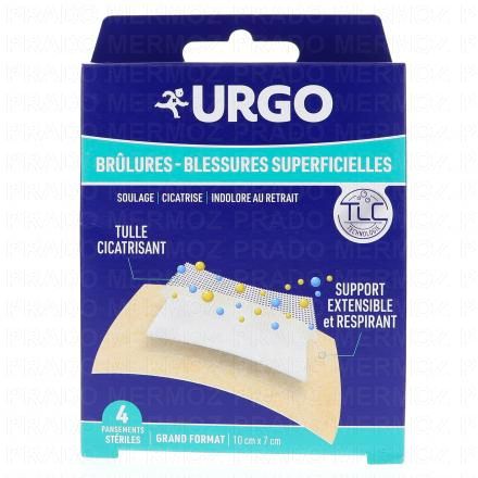 URGO Br&ucirc;lures blessures superficielles (grand format bo&icirc;te de 4)