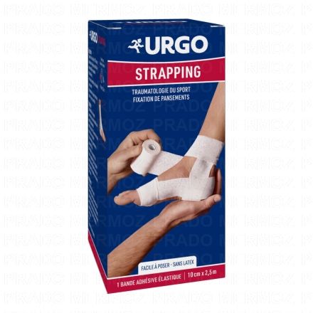 URGO Douleurs Strapping Bande Adhésive Élastique (10cm x 2,5m)