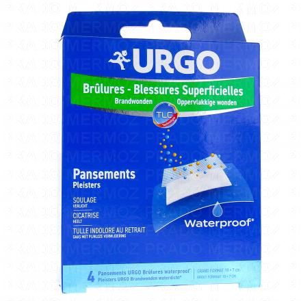 URGO Pansements brulures - blessures superficielles Waterproof x 4