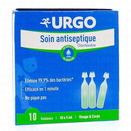 URGO Soin antiseptique chlorhexidine 10 unidoses X5 ml