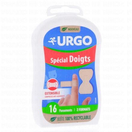 URGO Spécial doigts résiste à l'eau 16 pansements 2 formats