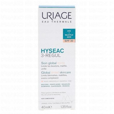 URIAGE Hys&eacute;ac 3-regul Soin global teint&eacute; SPF30 tube 40ml