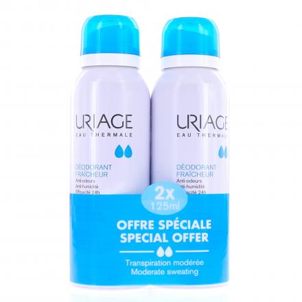 URIAGE D&eacute;odorant fra&icirc;cheur spray (lot 2 x 125ml)