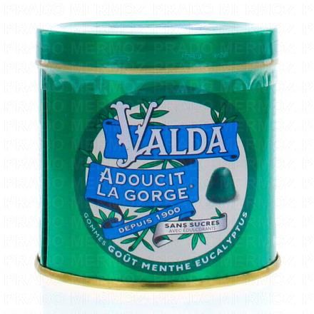 VALDA gommes goût menthe eucalyptus sans sucre (boîte de 140g)