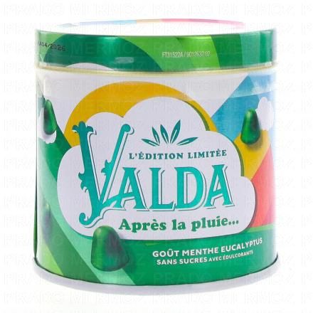 VALDA gommes goût menthe eucalyptus sans sucre (boîte de 160g)