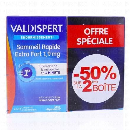 VALDISPERT Sommeil Rapide Extra Fort 1.9 mg (offre spéciale -50% sur la 2ème boite)