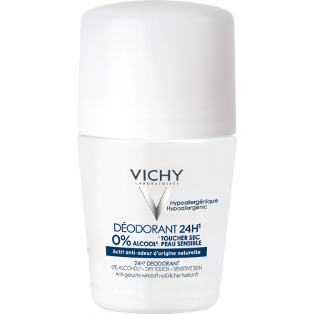 VICHY D&eacute;odorant Roll'on 24h hypoallerg&eacute;nique toucher sec (50ml)