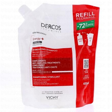 VICHY Dercos Aminexil &Eacute;co-recharge Shampooing Energy+ 400ml