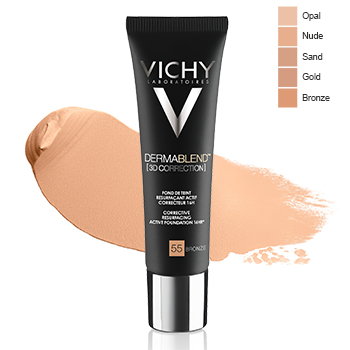 VICHY Dermablend 3D fond de teint resurfa&ccedil;ant actif correcteur 16h teinte n&deg;55 Bronze