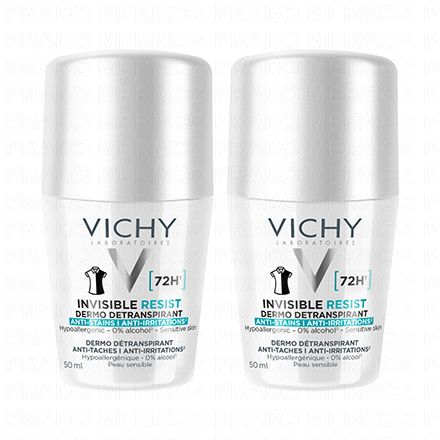 VICHY Dermo-d&eacute;transpirant Invisible Protect 72h anti-taches anti-irritations (2x50ml)