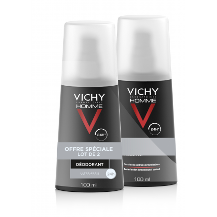 VICHY Homme d&eacute;odorant vaporisateur ultra-frais (lot de 2 x 100ml)