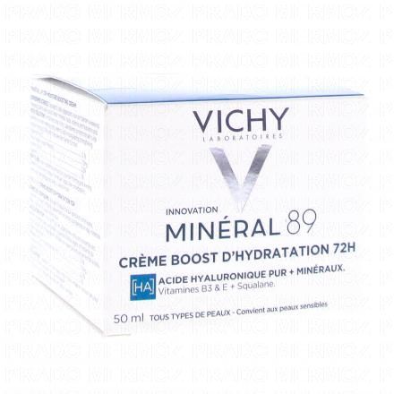 VICHY Mineral 89-Cr&egrave;me boost hydratation Tous types de peau-Pot 50ml