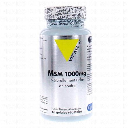 VIT'ALL+ MSM (Methyl-Sulfonyl-Methane) 1000mg x60 g&eacute;lules