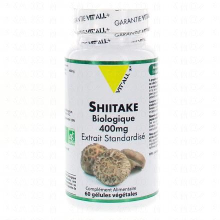 VIT'ALL+ Shiitake biologique 400mg 60 g&eacute;lules