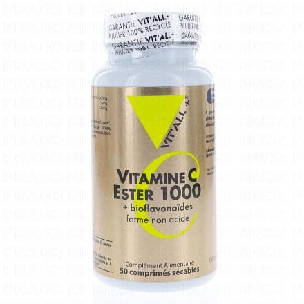 VIT'ALL+ Vitamine C Ester 1000mg + Bioflavono&iuml;des x50 comprim&eacute;s