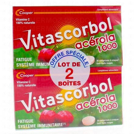 VITASCORBOL Acérola 1000  comprimés à croquer 30x2
