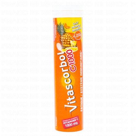 VITASCORBOL C1000 Bo&icirc;te de 15 comprim&eacute;s effervescents Go&ucirc;t orange ananas