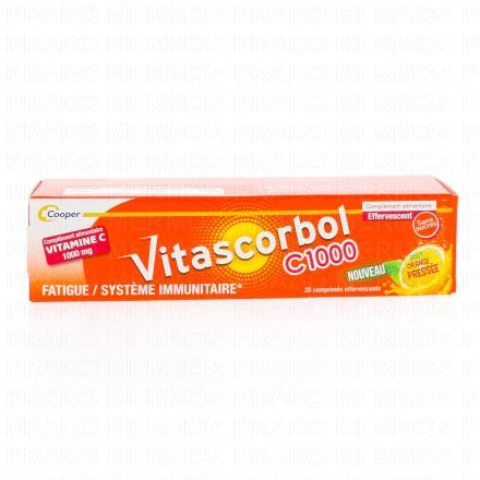 VITASCORBOL C1000 Go&ucirc;t Orange press&eacute;e x20 comprim&eacute;s effervescents