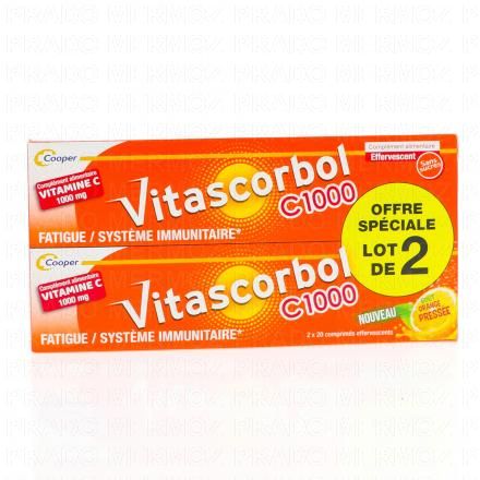 VITASCORBOL C1000 vitamine C 1000mg gout Orange Press&eacute;e
