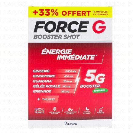VITAVEA FORCE G Booster Shot - Energie Imm&eacute;diate x15 Ampoules + 5 Offertes
