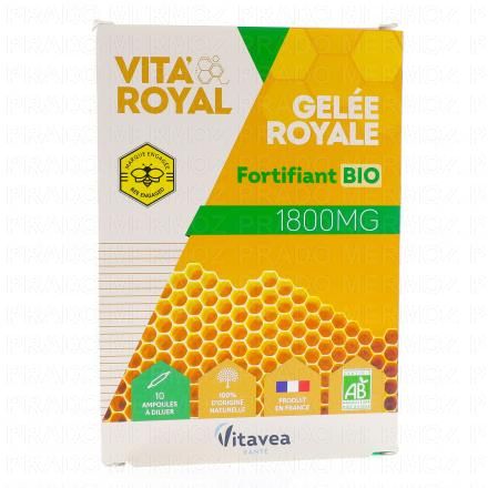 VITAVEA Vita'Royal - Gel&eacute;e Royale Fortifiant Bio 1800mg x10 ampoules de 10ml
