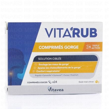 VITAVEA Vita'Rub - Maux de Gorge x24 Comprim&eacute;s &agrave; Sucer