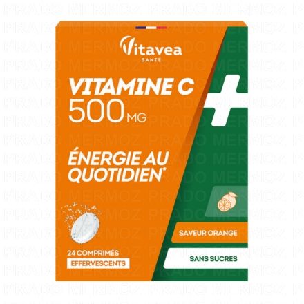 VITAVEA Vitamine C 500mg comprim&eacute;s effervescents x24