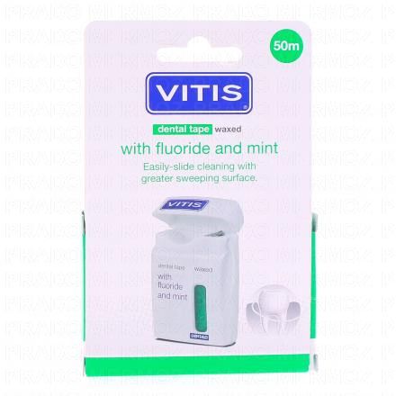 VITIS Ruban dentaire cir&eacute; au fluorure de sodium et menthe