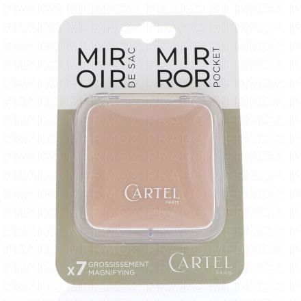 VITRY Cartel - Miroir de sac grossissant x7 (carr&eacute; beige)