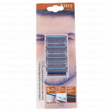 VITRY Men care - Lames de rasoir haute pr&eacute;cision x5
