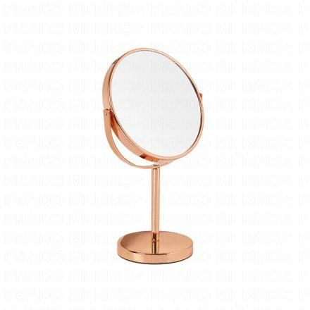 VITRY Miroir grossissant sur pied or rose (zoom x10)