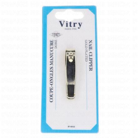 VITRY Nail Care - Coupe-ongles manucure extra plat dor&eacute;