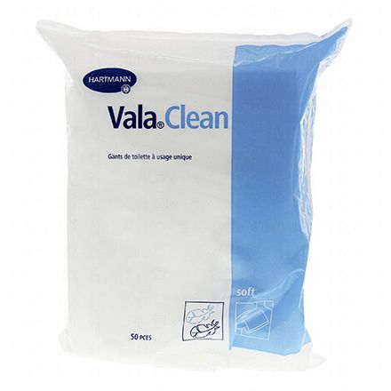 HARTMANN Vala Clean gants de toilette à usage unique 50 pièces