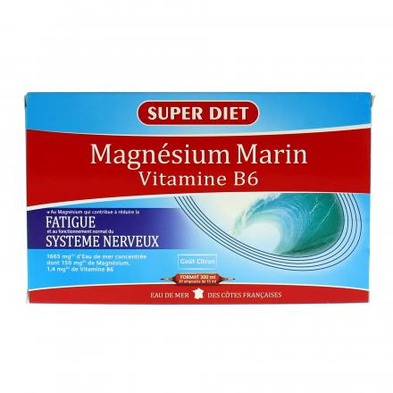 SUPERDIET Magn&eacute;sium marin/Vitamine B6 ampoules 20x10ml