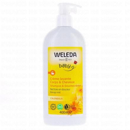 WELEDA Baby - Cr&egrave;me Lavante Corps et Cheveux au Calendula 400ml
