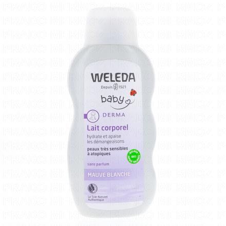 WELEDA Baby - Derma lait corporel &agrave; la mauve blanche 200ml