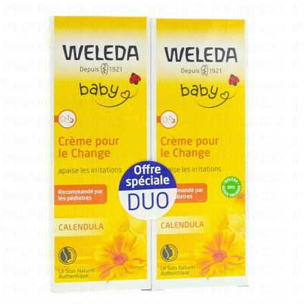 WELEDA Calendula crème pour le change bébé bio (duo pack (x2))